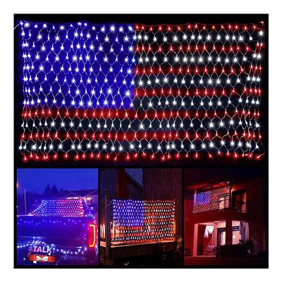 China Waterproof Christmas USA Independence Day String Light Family Reunions/Party Led American Flag String Light for sale