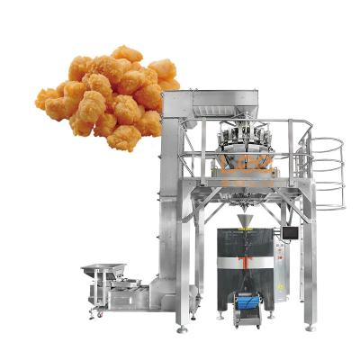 China Muti-Function High Speed Frozen Meat Ball Vffs Shrink Packing Bagging Machine Frozen Vegetables Multihead Weigher for sale