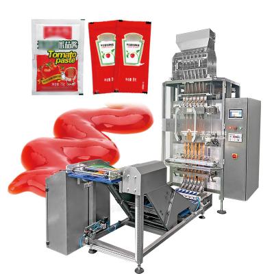 China Automatic Powder Sauce Liquid Sachet Stick Multi Lane Filling Machine Multi Lanes Packaging Machine With Multi Lane Checkweigher for sale