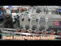 Four Head Snack Food Packaging Machine Liquid Filling For Bean Paste