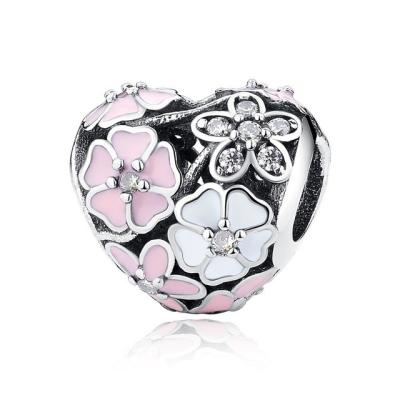 China Floraciones poéticas el 100% 925 gotas de la plata esterlina en forma de corazón para la pulsera de los encantos en venta