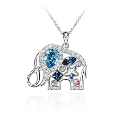 China Joia de cristal de pedra preciosa das mulheres da forma, colar de cristal azul com material do zirconita à venda