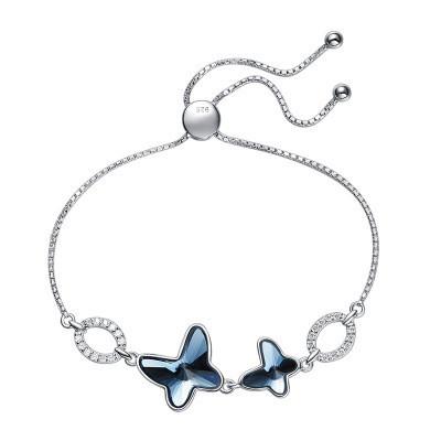 China Pulseras azules de la plata esterlina de la forma de la mariposa, pulseras del brazalete de la plata esterlina de la moda de las mujeres en venta