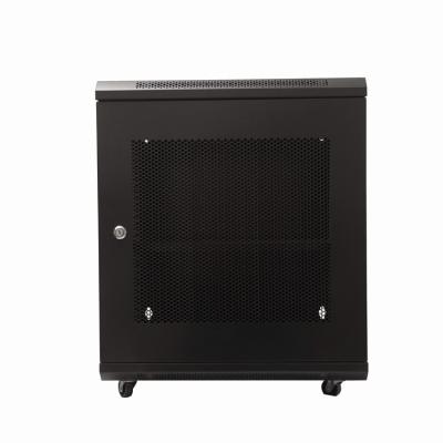 China SPCC Cold Rolled Data Center Server Cabinet 19 Inch 600*450*15U Steel Custom Wall Mounted Network Cabinet Rack Server Rack With shelf and the PDU for sale