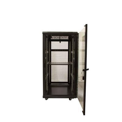 China SPCC Cold Rolled 19 Inch Steel Network Cabinet Rack Wholesale Price SPCC Cold Rolled 19 Inch Tempered Glass Door Steel SGS , ISO9001 ISO9001:2000 1200mm for sale