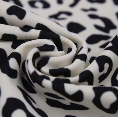 China Plain recycle breathable matte nylon spandex stretch leopard print fabric for sportswear for sale