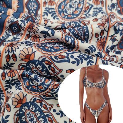 China Single spandex tank top anti-UV dri tailored supplex knit bikini swimwear fabric spandex for sale