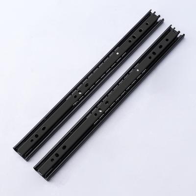 China New Type Black Cold Rolled Steel High End Household Drawer Strong Loading Capacity Thin 30mm Wide Slide for sale