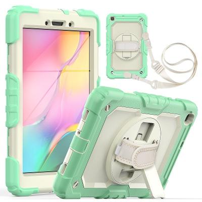 China 2021 New Style Shockproof Silicone PC Material T290 Tablet Cover For Samusng Tab 8 Anti Drop With If Strap10.1 Rubber Tablets Covers for sale