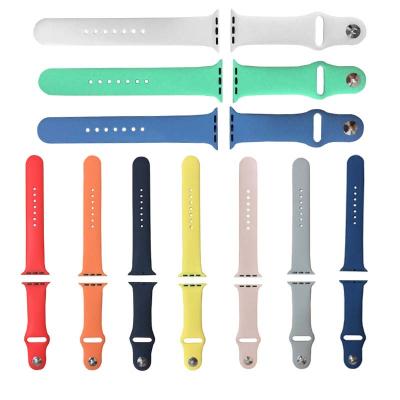 China Hot Selling High Quality Custom Straps Rubber Silicone Smart Watch Strap For Apple Watch Band for sale