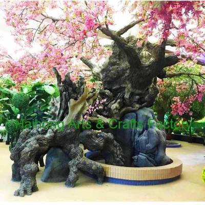 China Cherry Blossom Tree Folwer Plant Minimalist Artificial Garden Landscape for sale