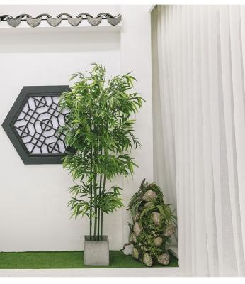 China Hot Selling Realistic Fake Bamboo Artificial Bamboo Tree Eco-friendly Material For Indoor Garden Decoration for sale