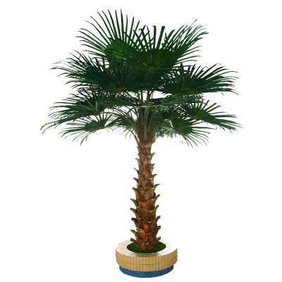 China Eco-friendly artificial Washington palm tree decoration theme park materials artificial tropical tree plants for factory price decpopular for sale