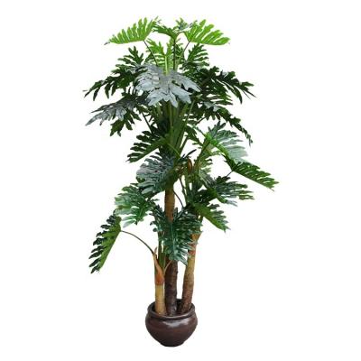 China Selloum Planta Eco-Friendly Artificial Tree Philodendron Wholesale Materials Garden Artificial Tree For Landscaping for sale