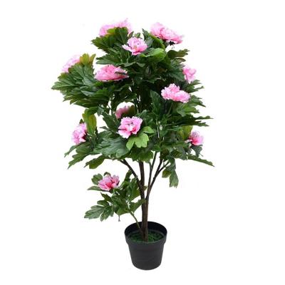 China 2021 Newest Eco-friendly Materials Plant Artificial Flower Indoor Decorative Silk Peony Tree For Ceremony for sale