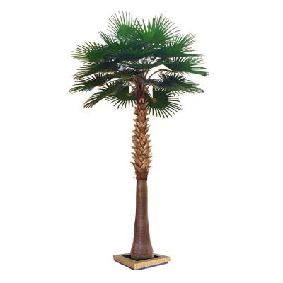 China Eco-friendly handmade artificial plant materials artificial palm tree for star hotel airport decoration for sale