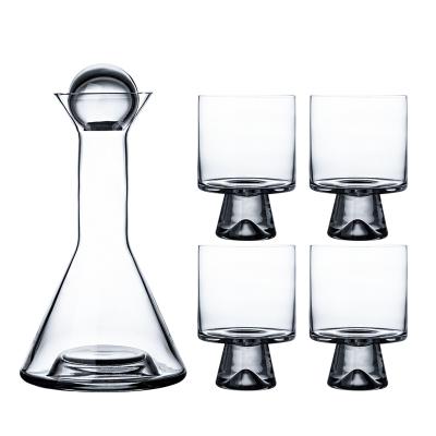 China CLASSIC European Style Fashion Christmas Red Wine Water Cup Lead Free Glass Jar Decanter for sale