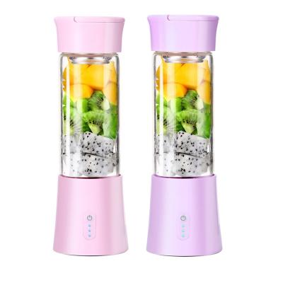 China Household 2019 New 380ml USB l Rechargeable Fruit Smoothie Blending Handheld Blender for sale