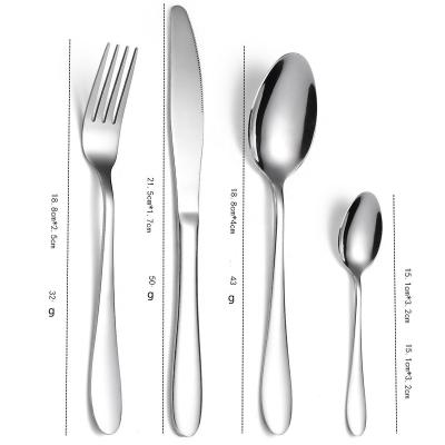 China Sustainable Cutlery Set International Stainless Steel Knife Spoon And Fork Flatware Set Silverware for sale