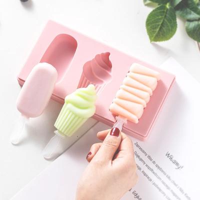 China Disposable DIY Ice Cream Mold Muffin Cup Cake Set Molds Liners Cups Silicone Baking Cupcake for sale