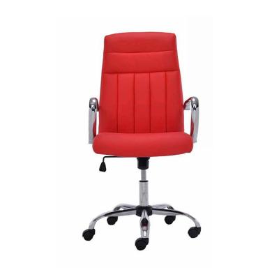 China Leather Executive Office Chairs (Height) Adjustable Red Waterproof Ergonomic Lounge Swivel Chair for sale