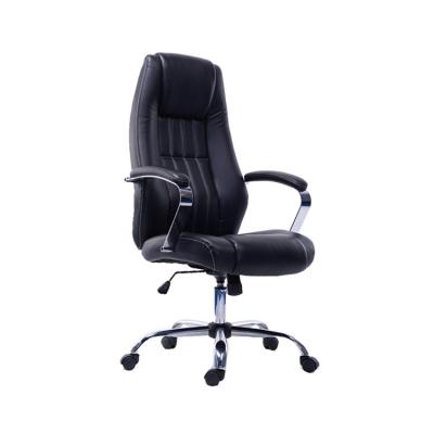 China Office Chair Ergonomic Executive (Height) Caster High Back PU Desk Adjustable Black Nylon Leather Computer Chair for sale