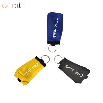 China Nylon Material 210D CPR Training Disposable Medical Face Mask With Key Chain, A Nylon Bag for sale