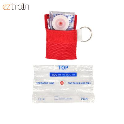 China Disposable Shield and Head Chain CPR Mask Mouth Kit 5cm x 5cm for sale