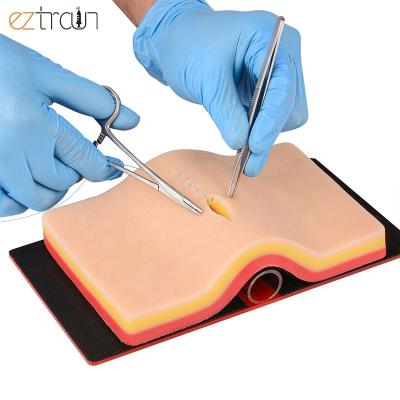 China Advanced Silicone DIY Suture Practice Pad with Hook and Loop Tissue Tension Device for Practice for sale