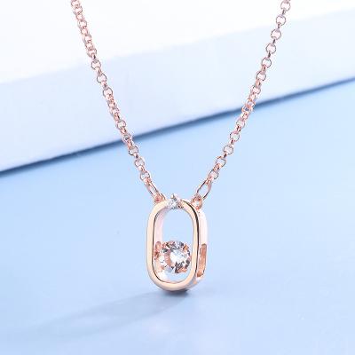 China Fashionable Heart Bracelet Clavicle Chain Necklace SWA Diamonds Crystal Oval Dangling Zircon Pendant Jewelry for sale