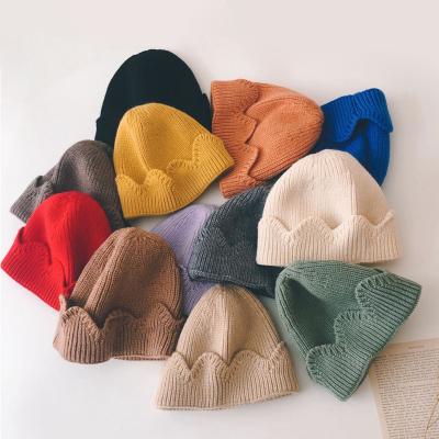 China COMMON Boys Girls Kids Warm Cold Weather Knit Hats Love Kids Winter Ruched Beanies for sale