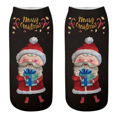 China Wholesale Bulk Cheap QUICK DRY Christmas 3D Printing Women Girls Socks for sale