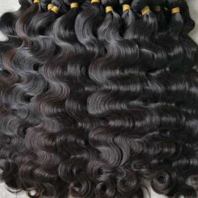 China Body Wave Grade 12a Cuticle Aligned Raw Indian Hair Bundles , Vietnamese Double Drawn Unprocessed Align Virgin Human Hair Weave Vendors for sale