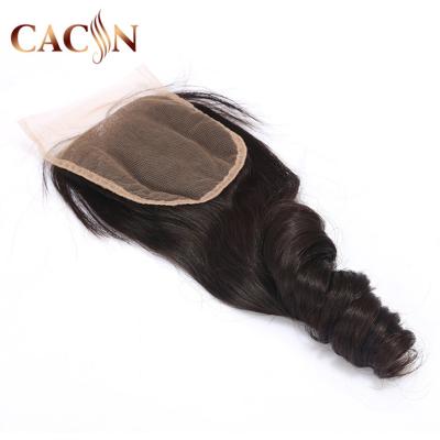 China Cacin Loose Express Porcelain Raw Virgin Unprocessed Wave Closure Hair for sale