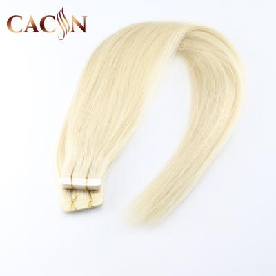 China Wholesale Price European Silky Straight Wave Best Quality Blonde Hair Tape Hair Extension Hair, 100% Full Cuticle Aligned Mink for sale