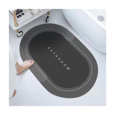 China Multiple Designs Washable Print Bath Mat Anti Skid Quick Drying Water Absorb Soft Diatomite Bath Mat for sale