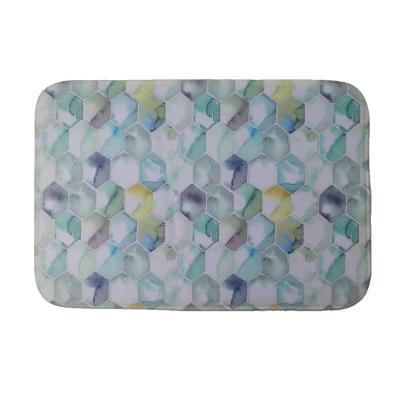 China Washable Hot Selling Foam Print Bath Mat Abstract Print Bath Mat Bath Mat for sale