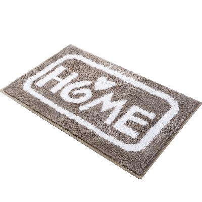 China Washable Double-colors Tufted Floor Home Rug With Microfiber Tape Non-slip Backing Tufted Bath Mat for sale