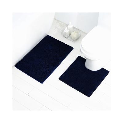 China Hot Selling Non Slip Microfiber Chenille Bath Mat 2pcs Set Non Slip Chenille Bathroom Mat for sale