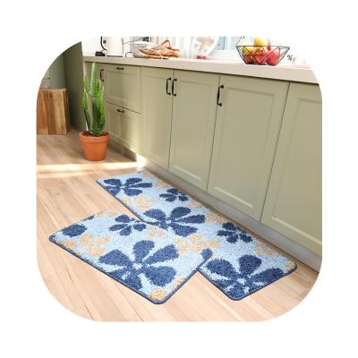 China Non Slip Washable Luxury Kitchen Mat 2 Piece Set Shaggy Pile Kitchen Mats Washable And Cozy Kitchen Floor Mat for sale