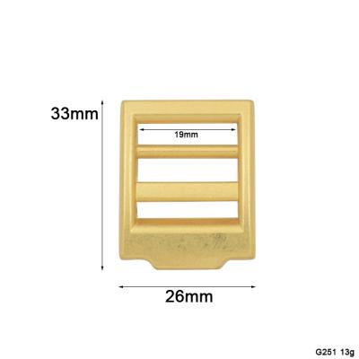 China 19 Mm Eco - Friendly Custom Gold Strap Ladder Lock Buckle For Backpack for sale