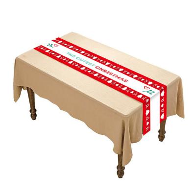 China Hot Selling Durable Christmas Elk Tablecloth Polyester Linen Table Cloths Seasonal Table Cloth Rectangle For Table Waterproof Clothes for sale