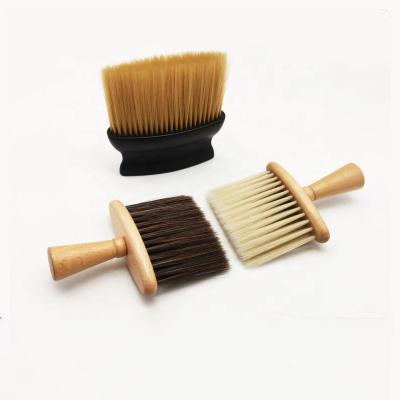 China Acrylic Paddle Tool Soft Face Handle Neck Cloth Sweep Barber Shop Neck Cleaning Hair Brushes Cutting Clean Brush for sale