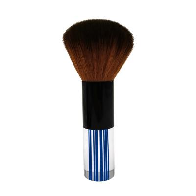 China Comfortable Salon Hair Accessories Fabrics Nylon Soft Acrylic Handle Hair Neck Brushes Cutting Brush Neck Cloth for sale