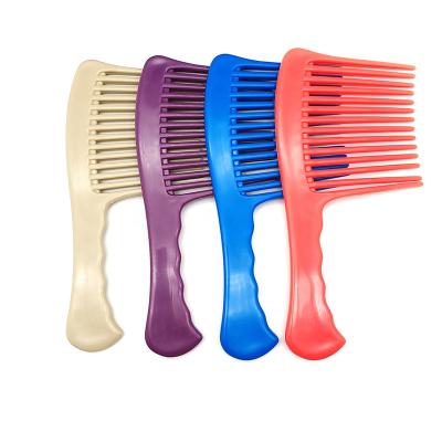 China Home/SALON Sectioning Anti-Static Plastic Wide Tooth Detangling Comb Anti-Static Big Tooth Smart Weave Highlighting for sale