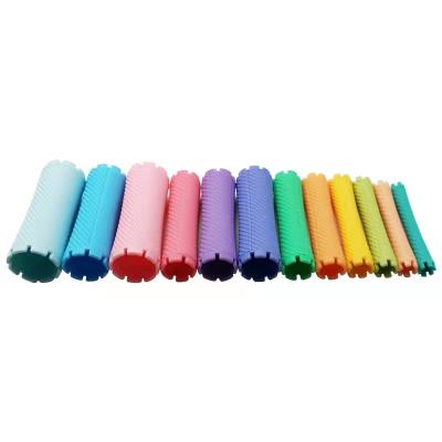 China Plastic Hair Self Adhesive Core Liner Bar Perm Hair Curler Fluffy Curls Curling Tube Hair Styling Tools for sale