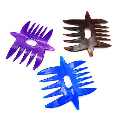 China Custom Hair Salon Professional High Quality Curved Plastic Comb All Color Tooth Comb Oil Wide Head Comb for sale