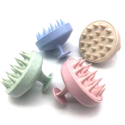 China High Quality Cushion Wheat Straw DETANGLING BRUSH Hair Shampoo Brush Silicone Scalp Tooth Massager Hair Brush for sale