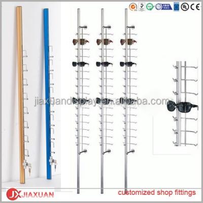 China NEW supermarket design sunglasses display rod, optical display rod, metal sunglasses display for sale