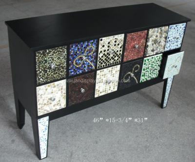 China Solid Wood Mosaic Home Stocked Storage And Tableware Organization With 12 Drawers for sale